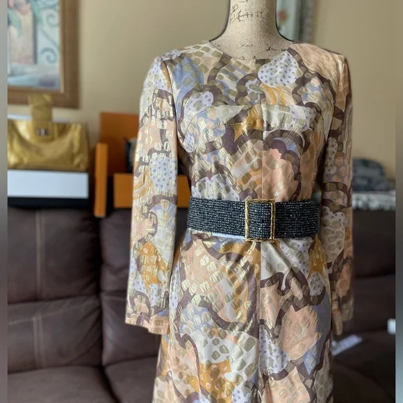 CHANEL vintage tweed and leather wide waist belt - Picture 5 of 16